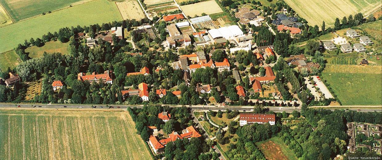 Luftaufnahme des Dorfes Neuerkerode