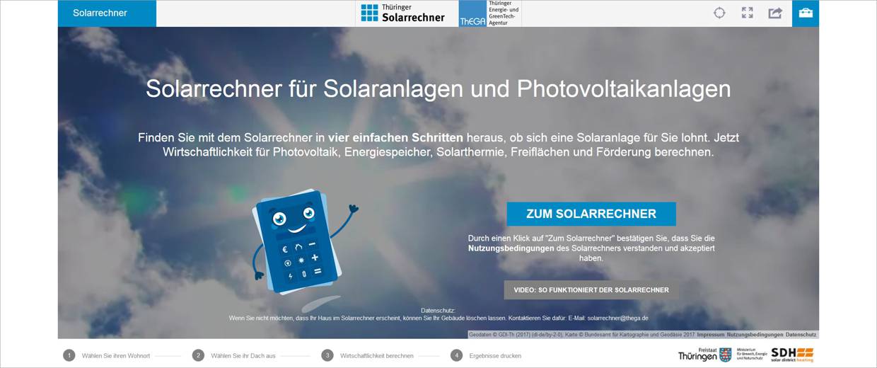 ThEGA stellt neuen Solarrechner für Thüringen vor